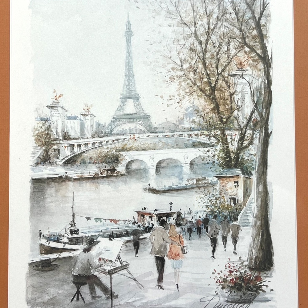 For Sale AcuarelaParis Gent Alexander III Torez Eiffel artist Dueloteof